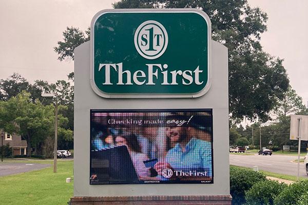 The First Bank Signage