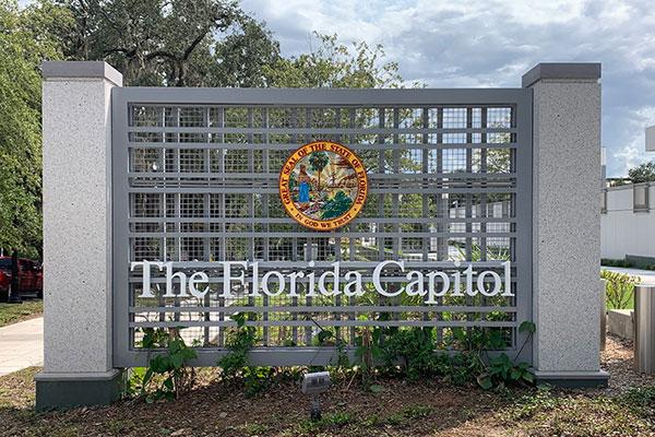 The Florida State Capitol Monument Sign