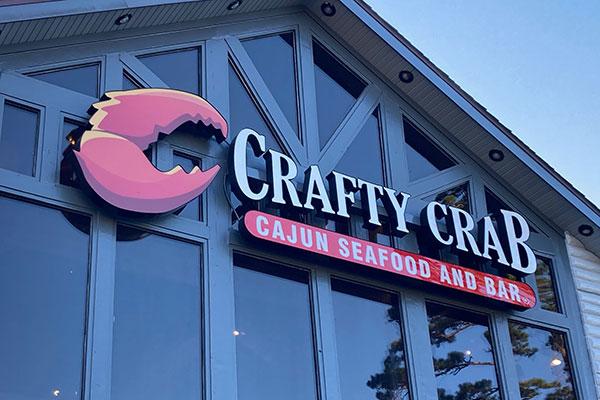 Crafty Crab Restaurant Signage