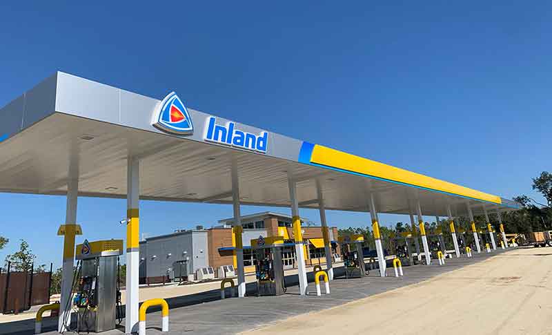 Inland Gas Station Custom Sign Canopy