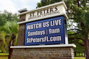St. Peter's Anglican Cathedral Digital Church Sign