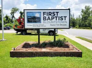 First Baptist Church Blountstown Florida Sign