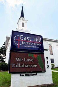 East Hill Baptist Church Sign Tallahassee