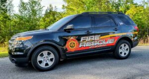 fire rescue car wrap