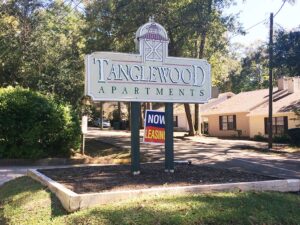 Tanglewood Apartment Complex Sign